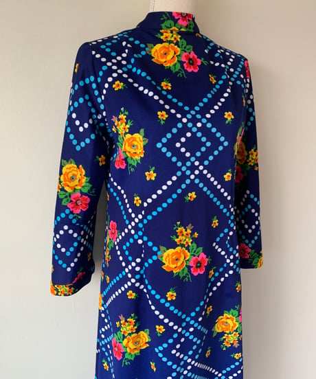 70s Floral print maxi dress