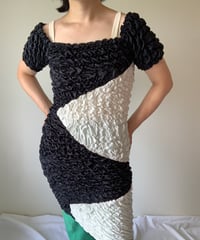 Monotone Popcorn Mini Dress