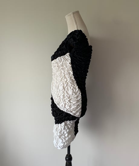 Monotone Popcorn Mini Dress