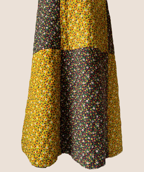 Quilting Flower Maxi Skirt