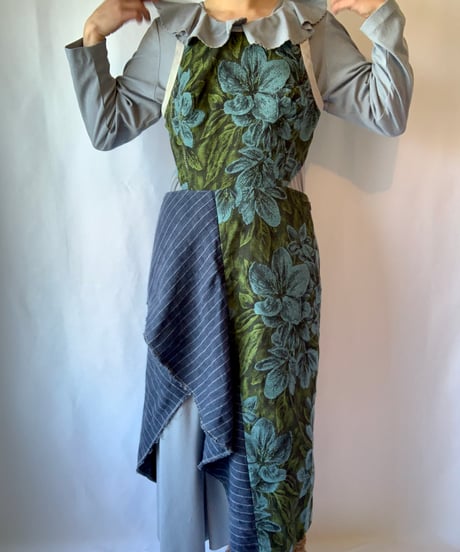 70's Frill Collar Hem Dress