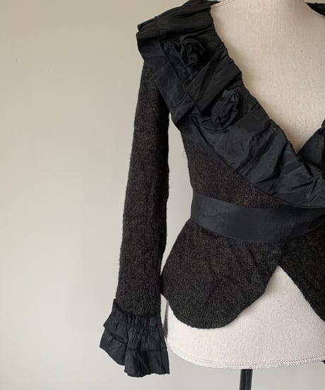 Frills wrap cardigan