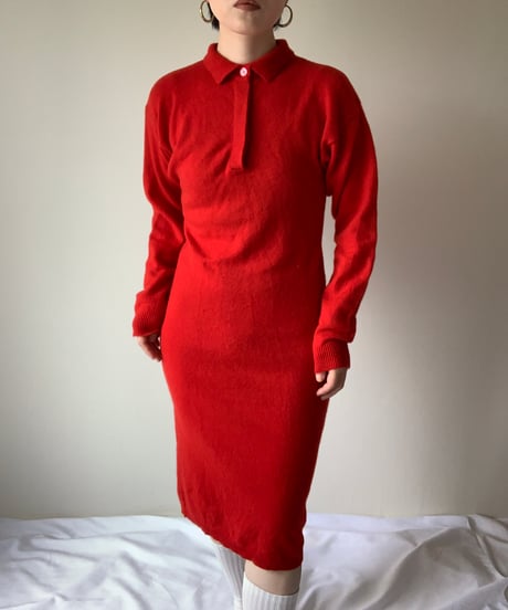 Cashmere Knit Shirt Dress