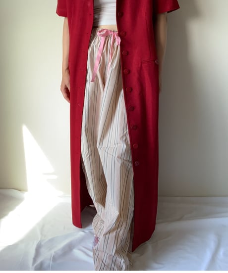 Stripe Relax  Wide Pants