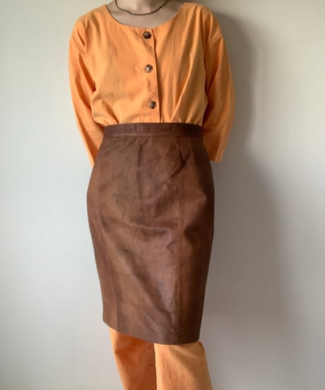 Fake Leather Tight Skirt