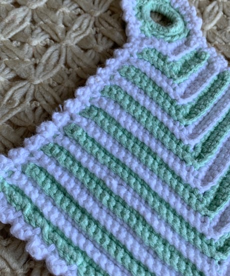 Crochet Stripe Pot Mat