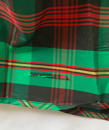 90s Puff sleeve plaid dress