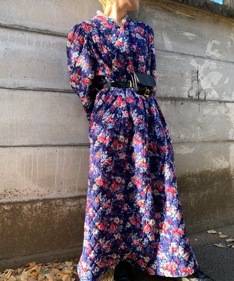 Quilting Floral Pattern Dress