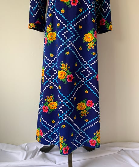 70s Floral print maxi dress