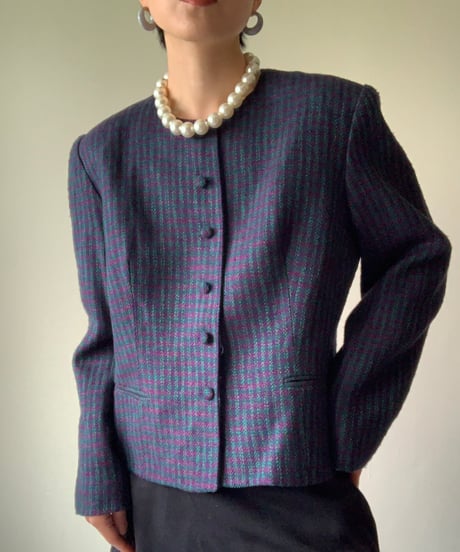 "80s" Wool Check Jacket