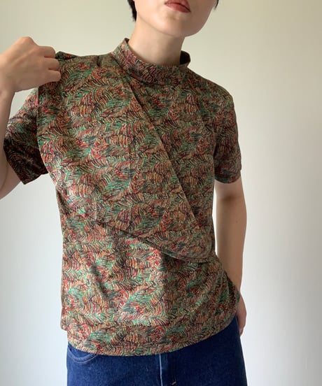 High Neck Peacock Tops