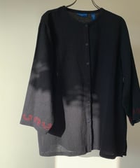 Hem Embroidery Collar Less Blouse