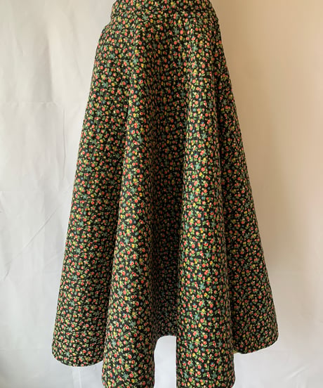 Flower Print Circular Skirt