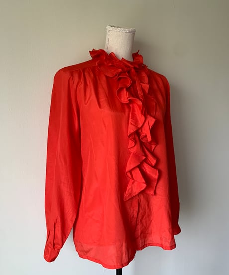 Ribbon Tie Frill Blouse