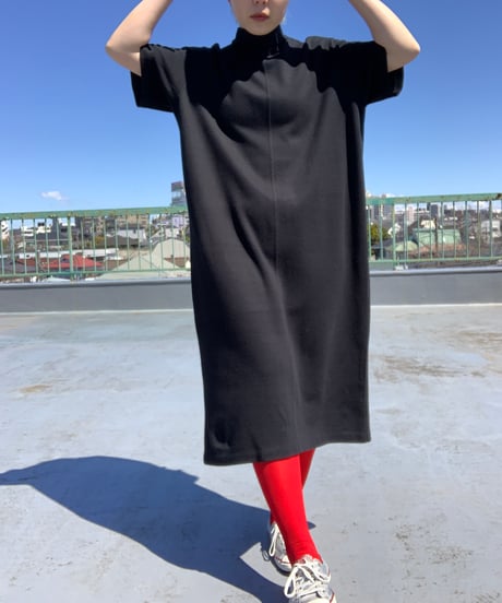 Stand Collar Knit Dress