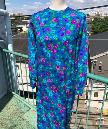 【お取り置き】Crew Neck Flower Print Dress