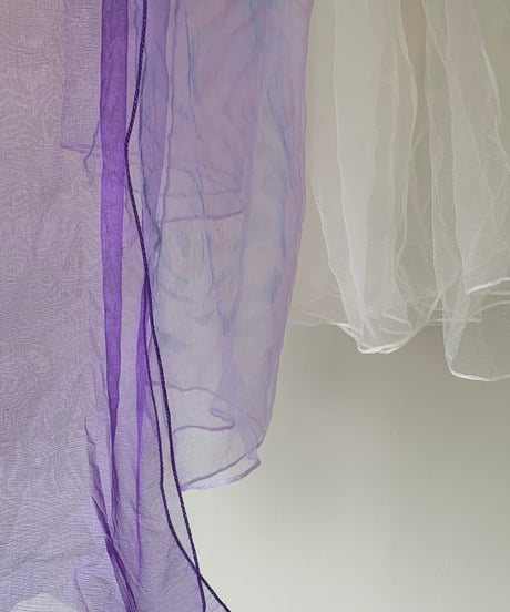 Sheer Scarf -white-