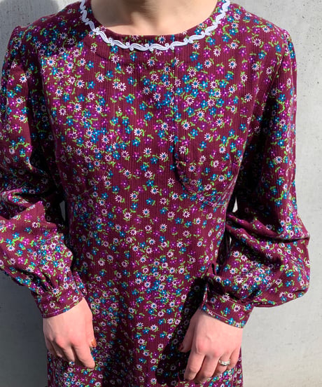 A-line Floral Pattern Maxi Dress