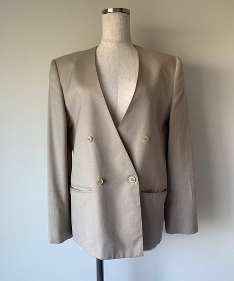 "80s" V-Neck Colorless Short Jacket