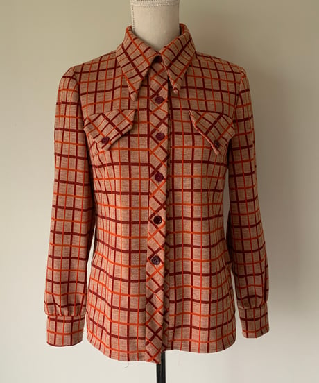 "70s" Fake Pocket Check Shirt