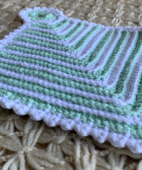 Crochet Stripe Pot Mat