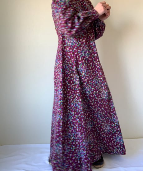A-line Floral Pattern Maxi Dress