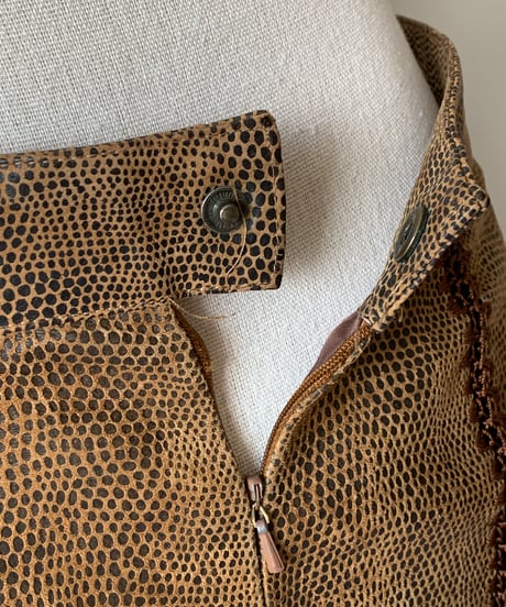 A-Line Leather Mini Skirt