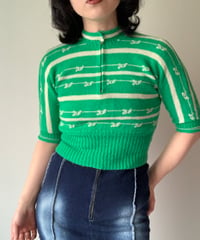 Half sleeve knit tops