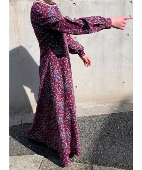 A-line Floral Pattern Maxi Dress