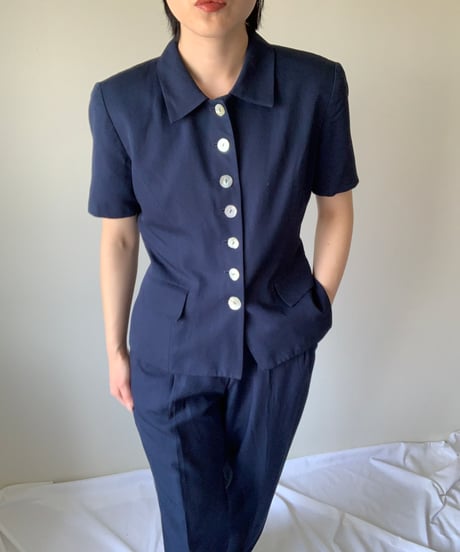 Navy Short Sleeve Set Up