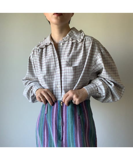 80s "RALPH LAUREN COUNTRY" Flannel Blouse