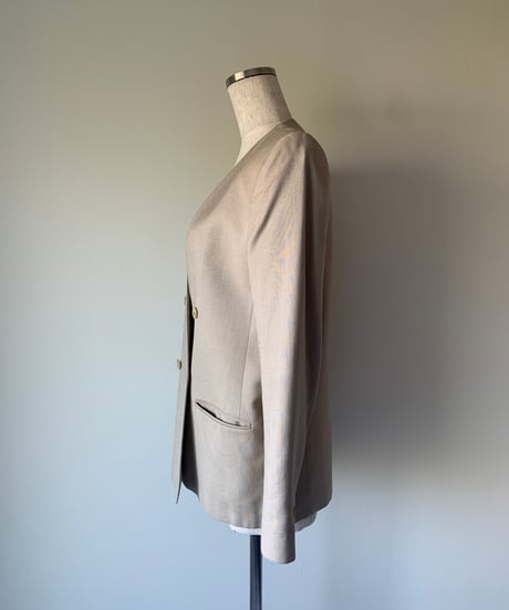 "80s" V-Neck Colorless Short Jacket