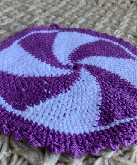 Tunisian Crochet Pot Mat