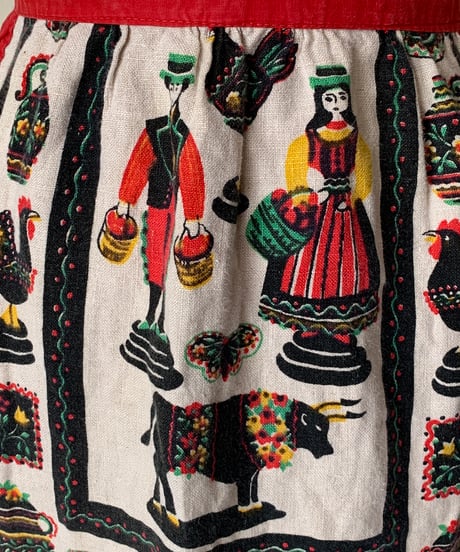 "60's" Country Pattern Waist Apron