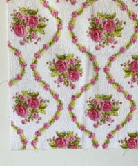Vintage Pile Fabric Floral Towel