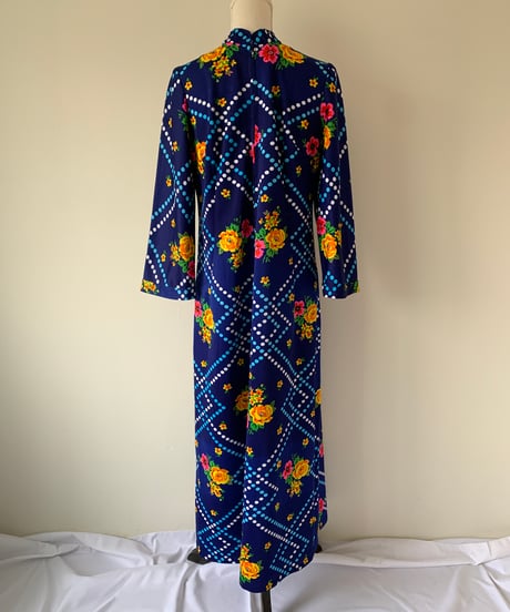 70s Floral print maxi dress