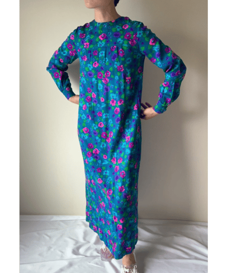 【お取り置き】Crew Neck Flower Print Dress