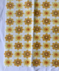 Vintage Pile Fabric Floral Towel