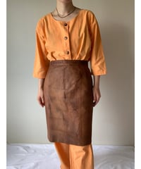 Fake Leather Tight Skirt