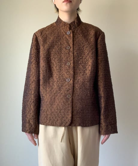 Chambray Organdy Mao Color Jacket