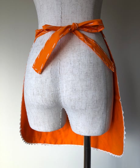 Orange Embroidery Apron