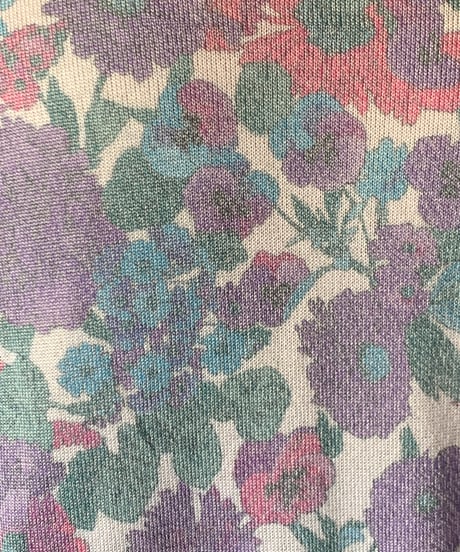 Floral Pattern Collared Sweater