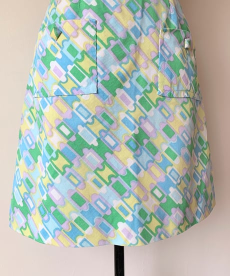 All-over print mini skirt