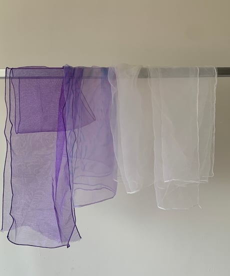 Sheer Scarf -white-