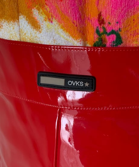 Vinyl mini skirt