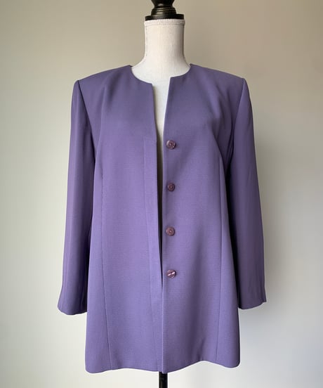 Purple Collarless Jacket