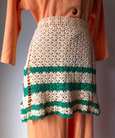 Embroidery Stripe Waist Apron