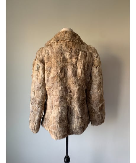NATURAL RABBIT FUR Short Coat