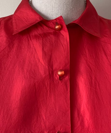 "valentino" 80's Red Blouse
