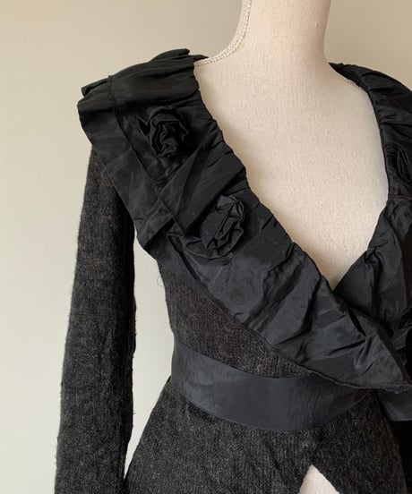 Frills wrap cardigan